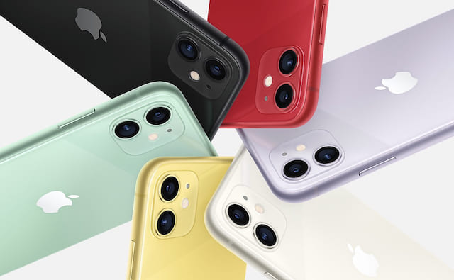 iPhone11の人気カラーは新色「グリーン」と「パープル」でクリアケース
